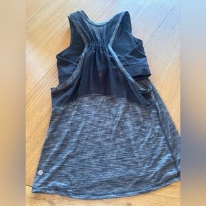 lululemon athletica Black & Gray Layered Racerback Tank with built in bra